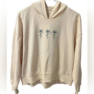 Rebellious One Hoodie with Daisies - Size Small